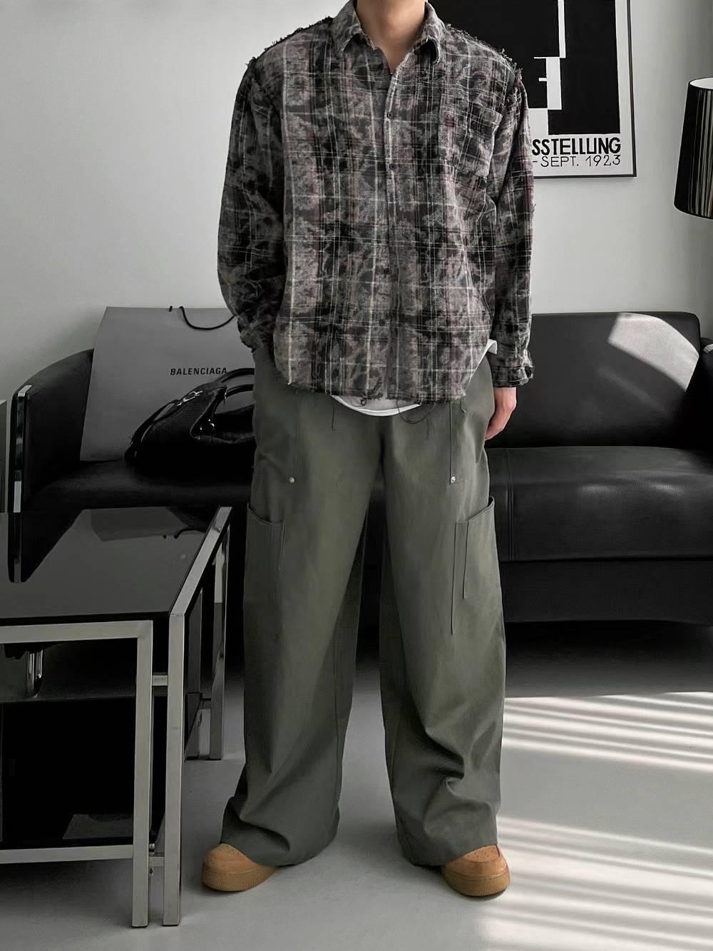 【JA】韓國🇰🇷美式Cargo pants 大口袋 寬鬆休閒工裝褲