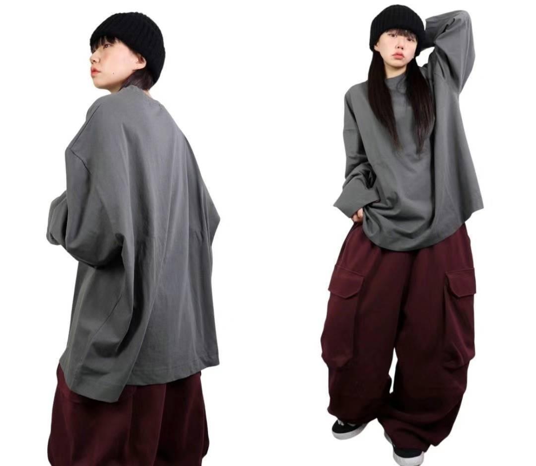 【JA】韓國🇰🇷OVERSIZE 中性 棉寬鬆素面長Ｔ