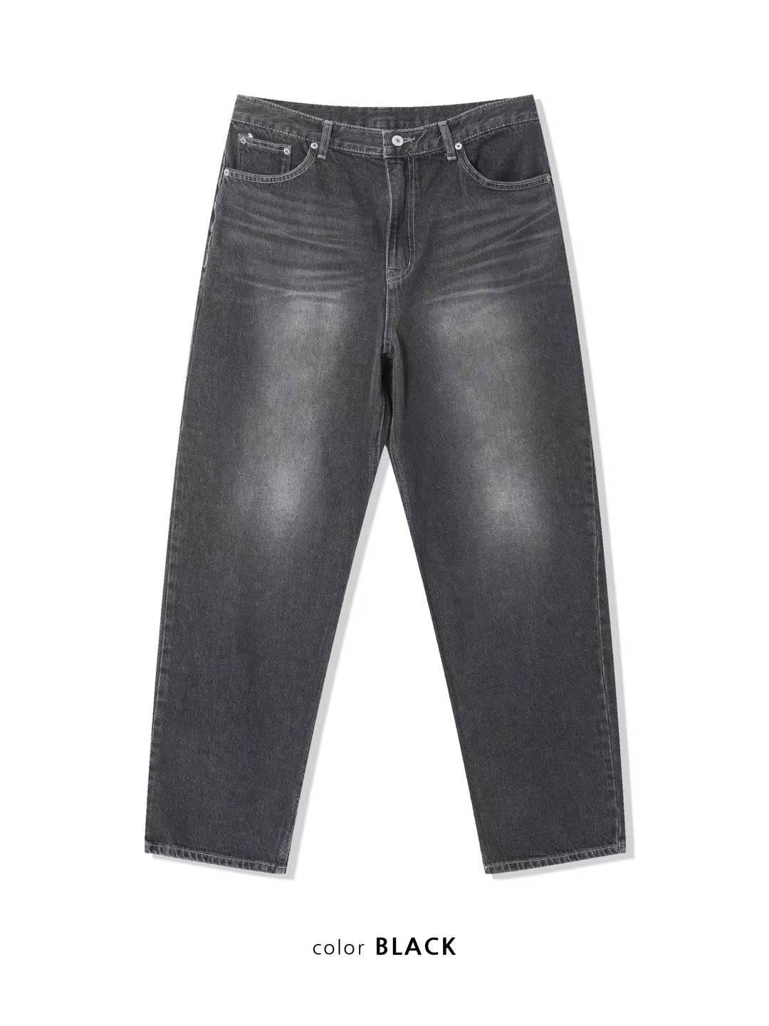 【JA】韓國🇰🇷淺色基本款 前後刷舊褪色 Baggy jeans款牛仔褲