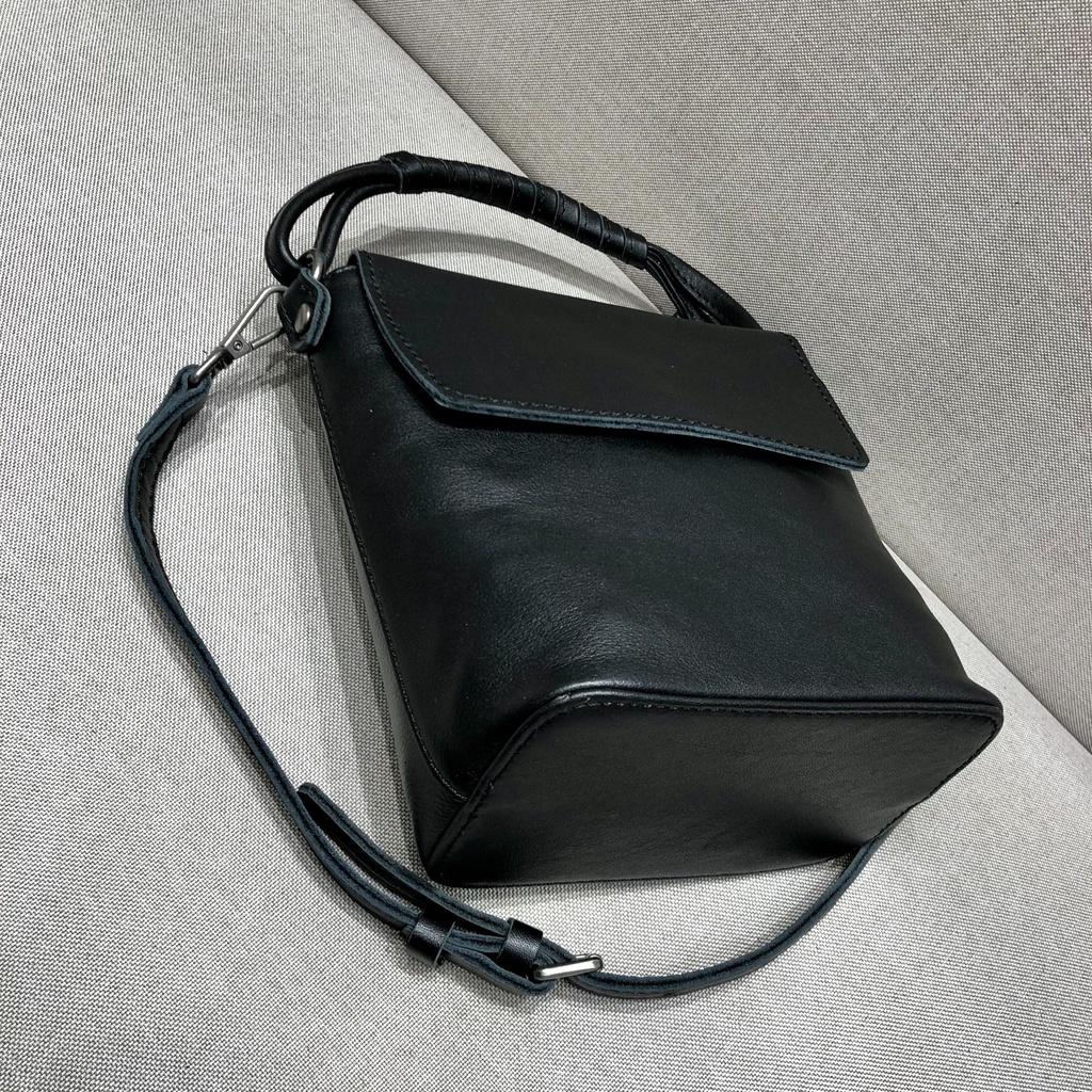 DANDT真皮手工 頭層牛皮 單肩包 斜挎包 女款式 手提包 小包(23 JUN CAR)文藝真皮包