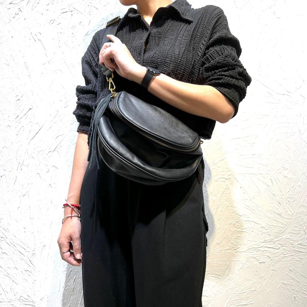 DANDT真皮女包手工頭層牛皮馬鞍包胸包單肩包斜挎包男女款(23 JUN CAR)文藝真皮包