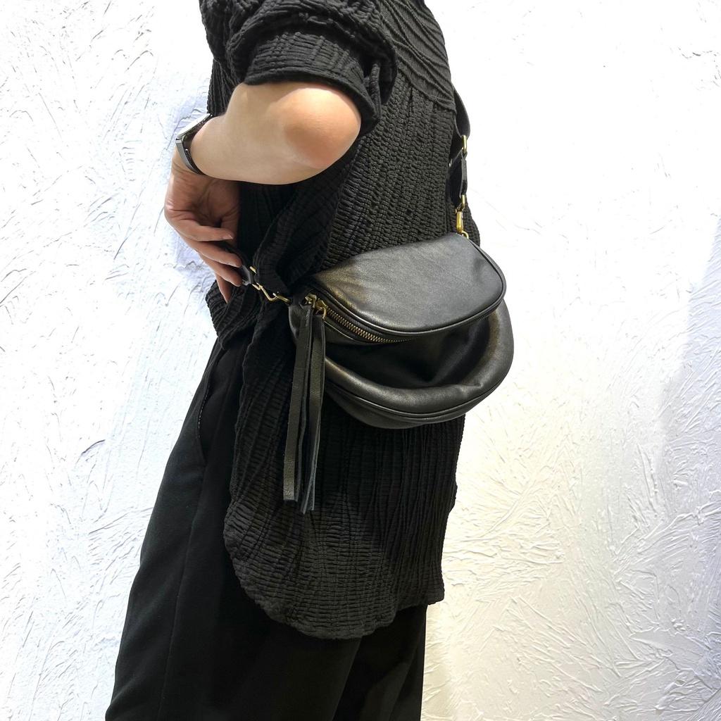 DANDT真皮女包手工頭層牛皮馬鞍包胸包單肩包斜挎包男女款(23 JUN CAR)文藝真皮包