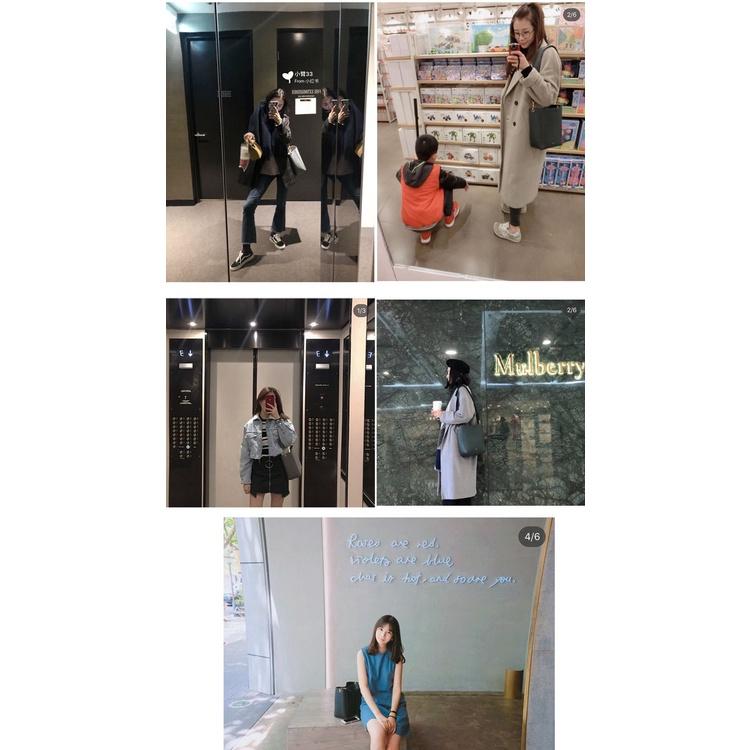DANDT2019新款時尚smail sangle真皮水桶包包ins斜跨百搭牛皮包潮(23 JULY THU) 歐美包款