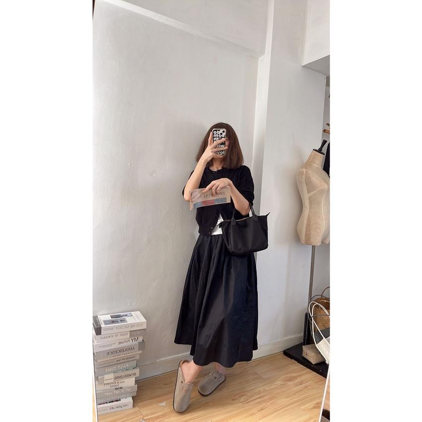 DANDT超輕便包~簡約牛津布配牛皮餃子包手提包大容量女包包(23 JULY THU) 歐美包款