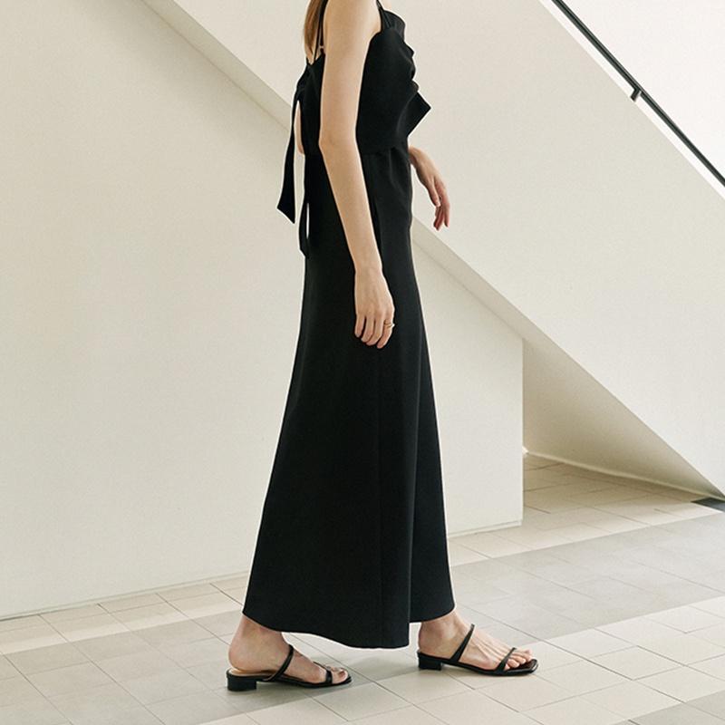DANDT 2023夏新款方頭平底涼拖鞋女百搭簡約真皮一字帶仙女風涼鞋女外穿(23 JUL TANIN)歐美女鞋