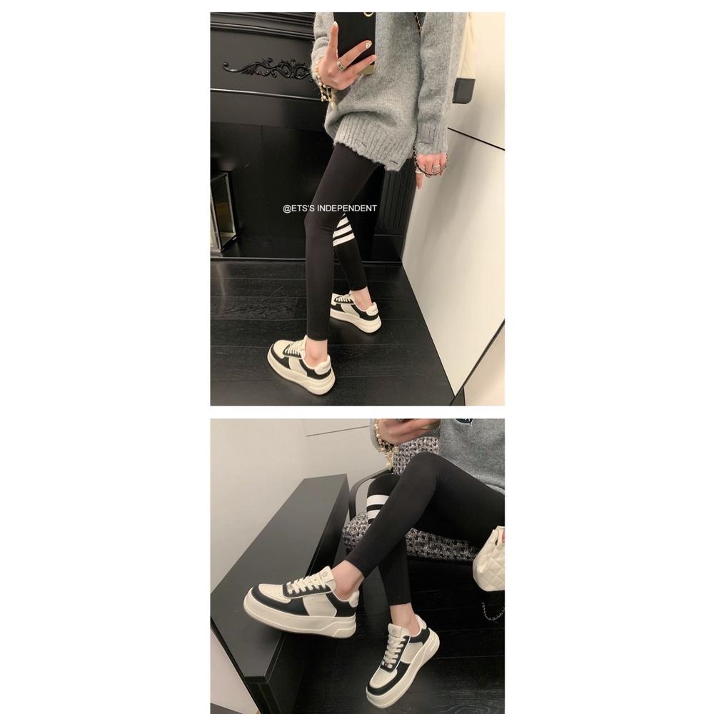 真皮休閒鞋DANDT時尚牛皮沖孔方頭厚底小白鞋（23 FEB TAI）同風格請在賣場搜尋-歐美女鞋