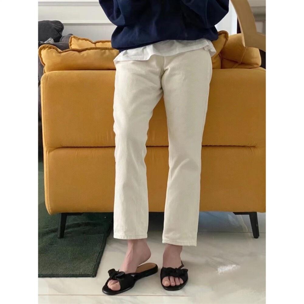 真皮拖鞋DANDT時尚真絲蝴蝶結牛皮平底涼鞋（23 MAR AL) 同風格請在賣場搜尋-外銷女
