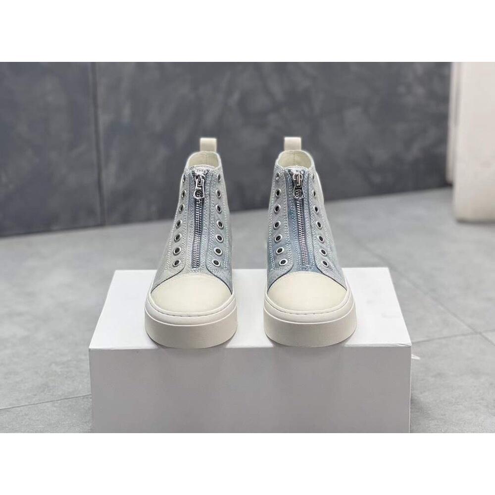 潮流休閒鞋DANDT時尚訂製水洗牛仔布真皮內墊拉鍊休閒鞋（23 MAR sin Row) 同風格請在賣場搜尋-外銷女