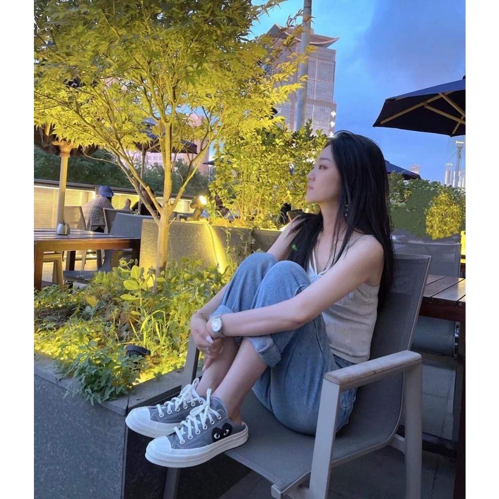 帆布休閒鞋DANDT時尚聯名愛心潮流高筒帆布鞋（23 MAR sin CDG） 同風格請在賣場搜尋-外銷女鞋