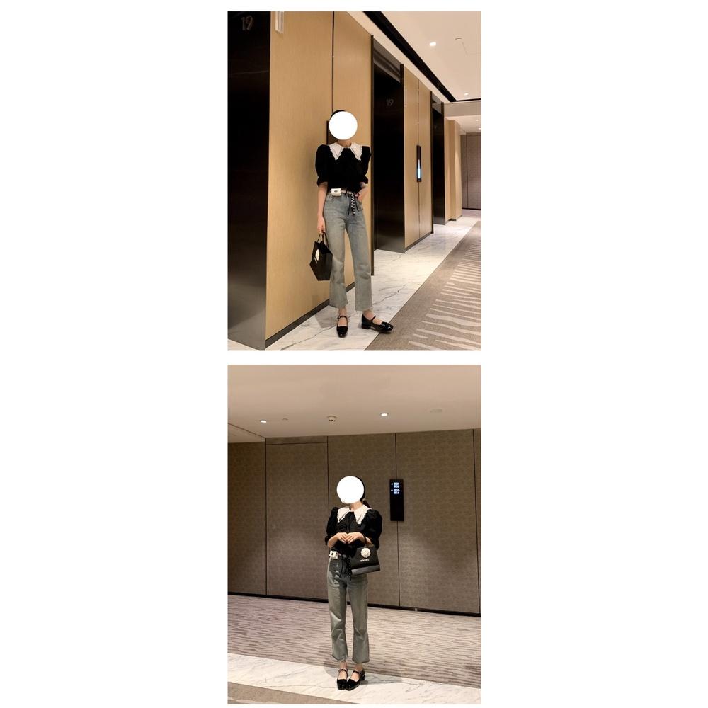 真皮低跟鞋DANDT時尚牛漆皮方頭一字搭口低跟鞋（23 FEB TAI）同風格請在賣場搜尋-歐美女鞋