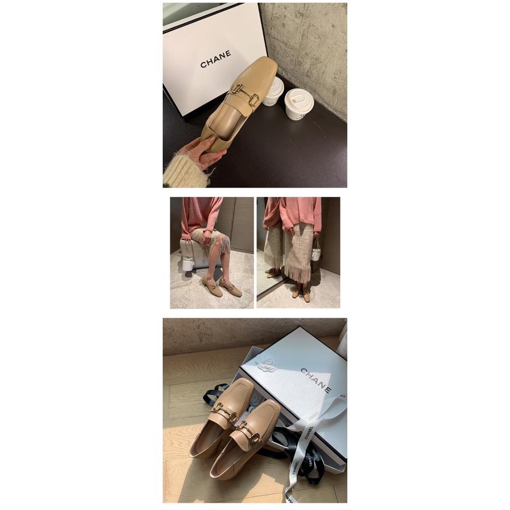 真皮跟鞋DANDT時尚牛皮方頭馬銜扣粗跟鞋（23 JAN TAI）同風格請在賣場搜尋-歐美女鞋