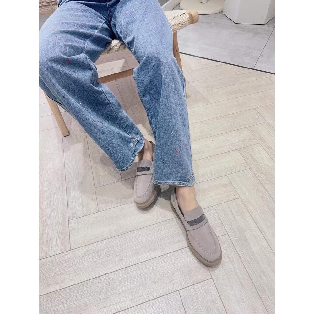 全真皮樂福鞋DANDT時尚高絲光牛反絨乳膠墊樂福鞋（23 MAR sin S&amp;S) 同風格請在賣場搜尋-外銷女鞋