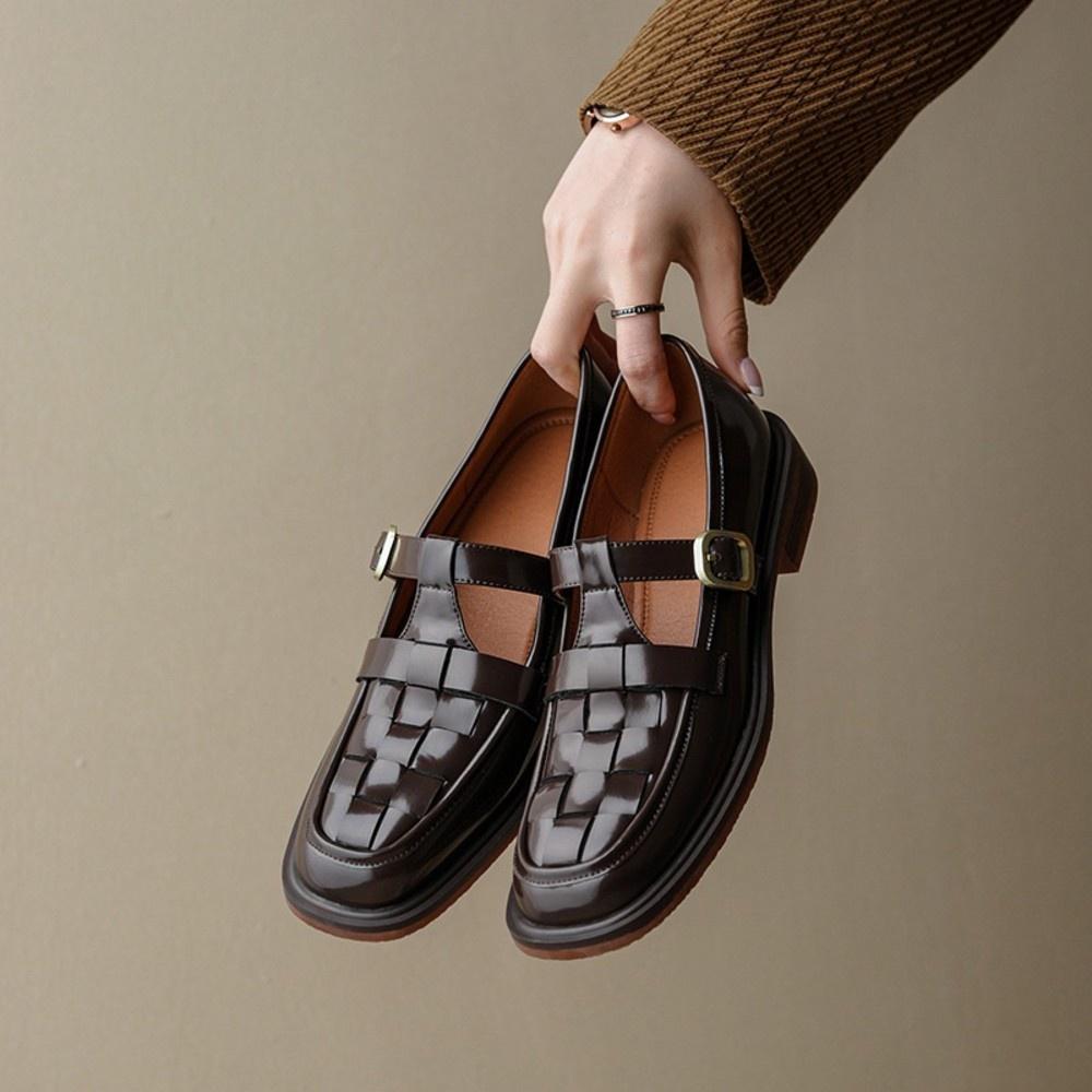 全真皮鞋DANDT時尚開邊珠編織牛皮方頭紳士皮鞋（22 JUL lon）同風格請在賣場搜尋-歐美女鞋