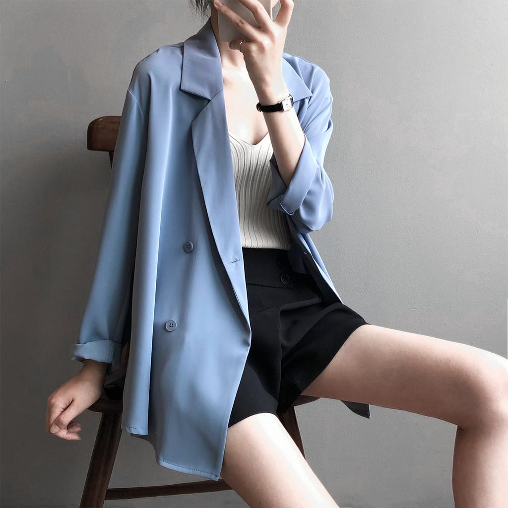 DANDT 韓版網紅薄款小西裝外套女 2024春季設計感防曬寬松西服3355(24 APR Ian) 歐美服飾