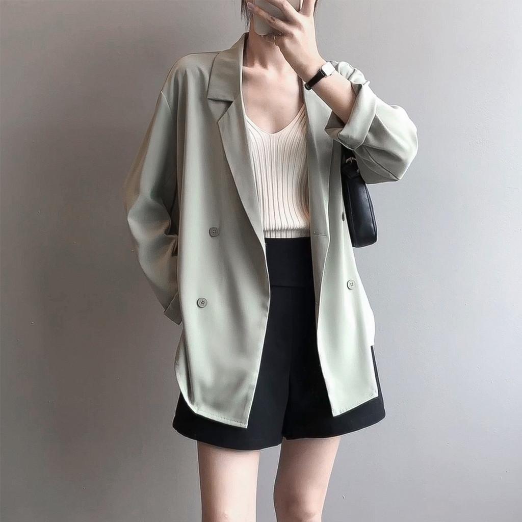 DANDT 韓版網紅薄款小西裝外套女 2024春季設計感防曬寬松西服3355(24 APR Ian) 歐美服飾