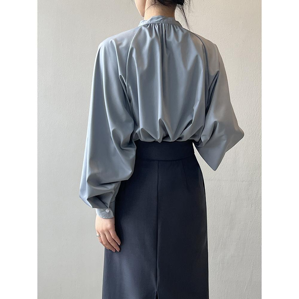 DANDT 法式氣質V領襯衫女 2024春季新款時尚休閑系帶別致上衣80911(24 APR Ian) 歐美服飾