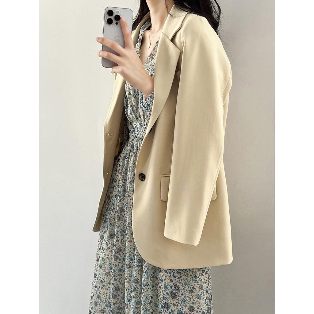 DANDT 西裝外套女2024春季新款休閑質感高級小眾寬松西服上衣80712(24 APR Ian) 歐美服飾