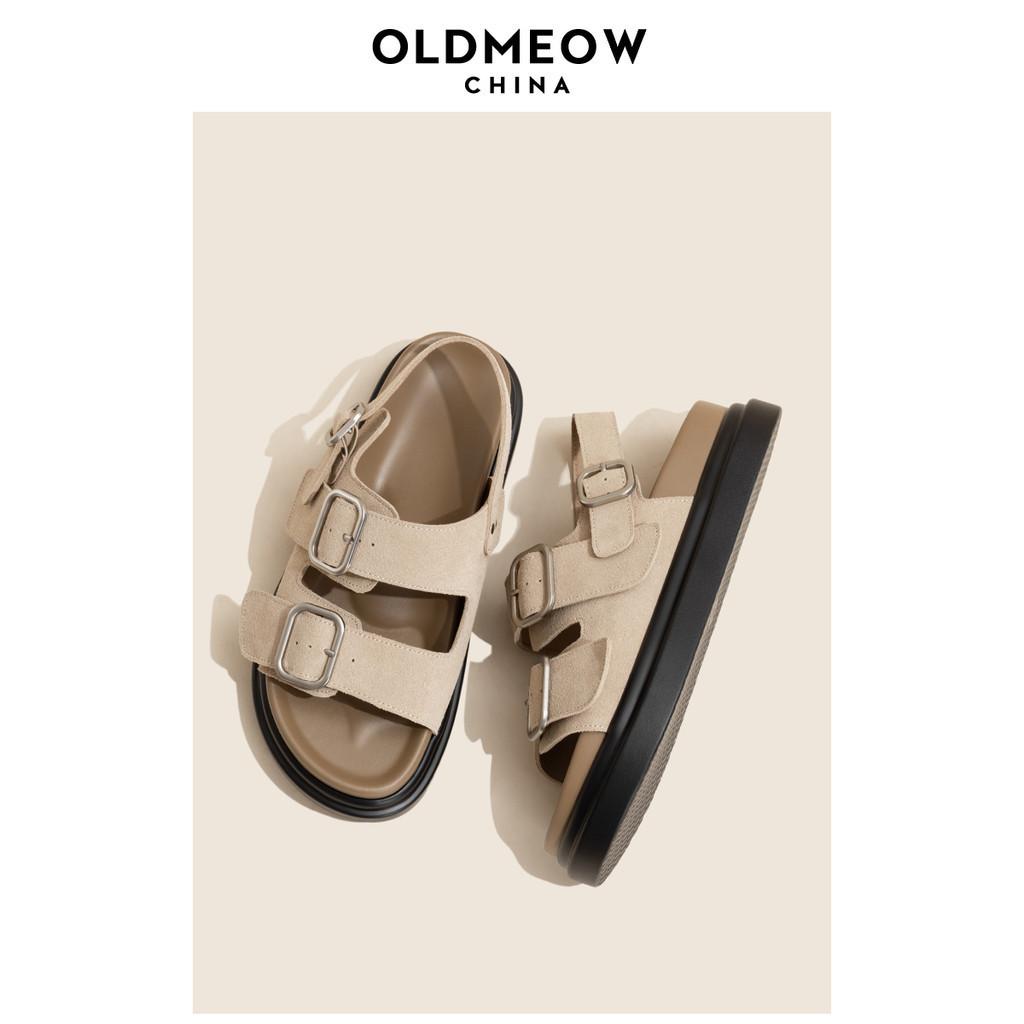 DANDT厚底真皮勃肯涼鞋女新款夏季百搭方扣平底羅馬鞋ins(24 APR TA)同風格賣場搜尋-歐美女鞋