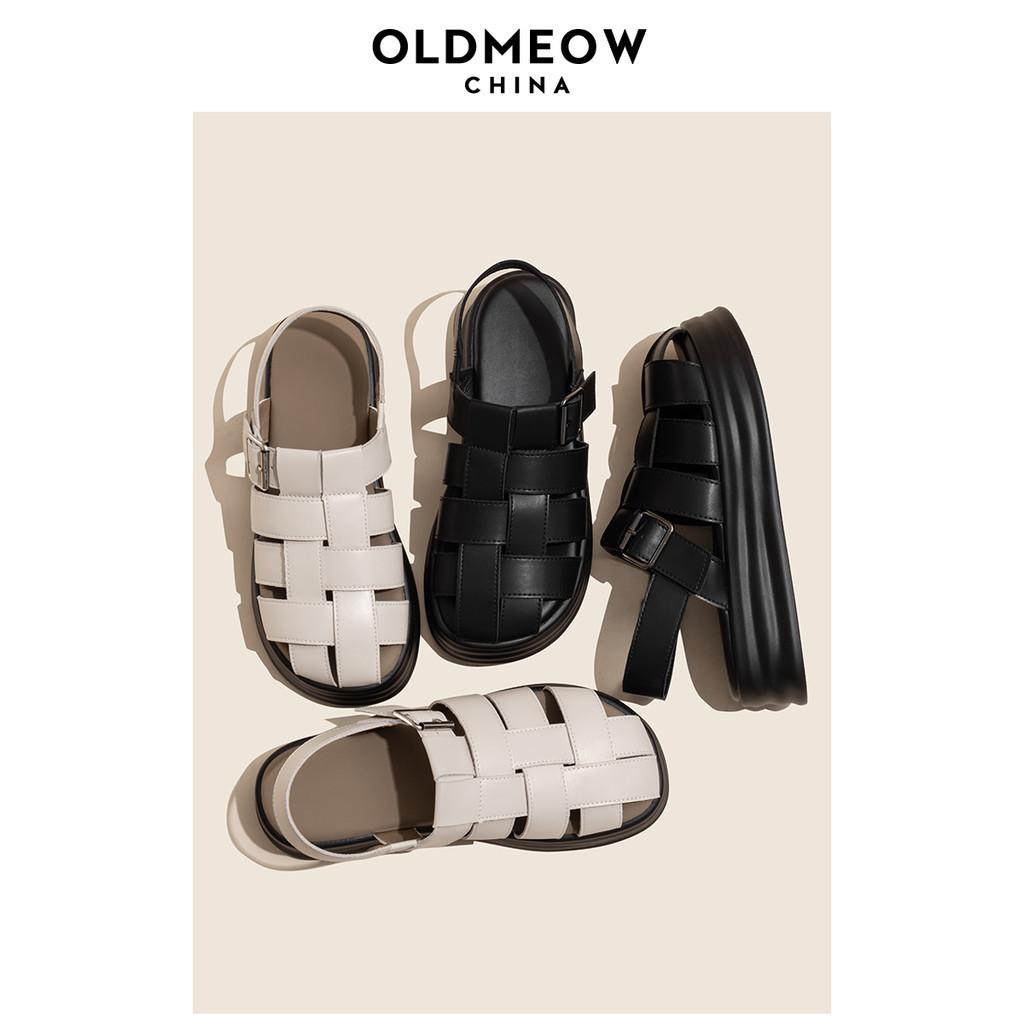 DANDT真皮編織包頭扣帶羅馬涼鞋女新款夏季百搭平底涼拖鞋(24 APR TA)同風格賣場搜尋-歐美女鞋