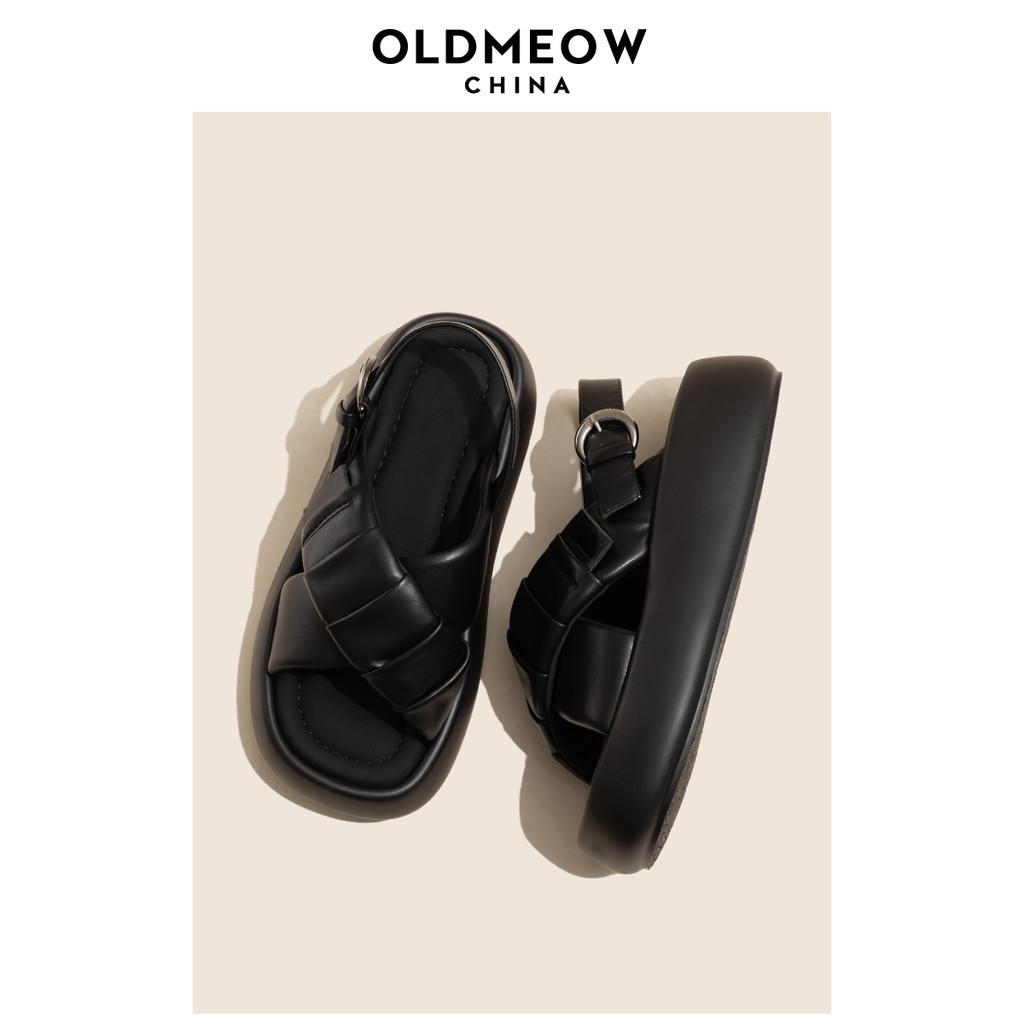 DANDT交叉帶松糕厚底涼鞋女真皮新款夏季時尚百搭羅馬鞋(24 APR TA)同風格賣場搜尋-歐美女鞋