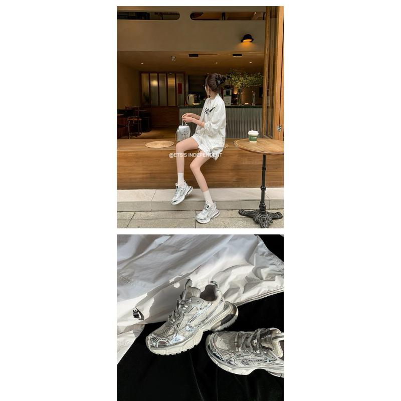 蕾絲休閒鞋DANDT時尚蕾絲珍珠鏈網紗休閒鞋（24 MAY BSH）同風格請在賣場搜尋-歐美女鞋