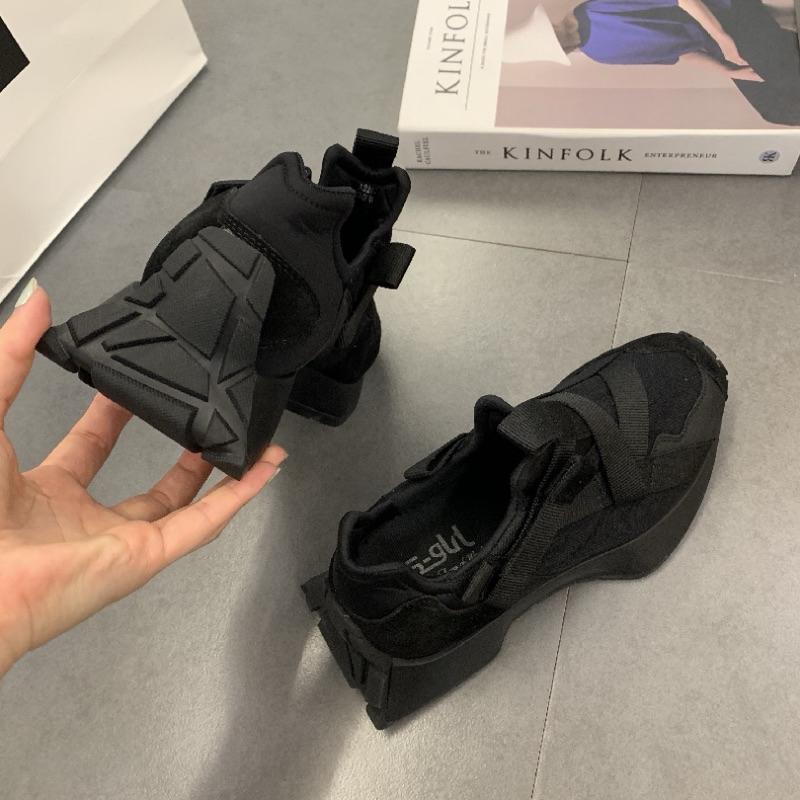 厚底休閒鞋DANDT時尚真皮拼布百搭顯瘦老爹搭休閒鞋（24 AUG TA）同風格請在賣場搜尋-歐美女鞋