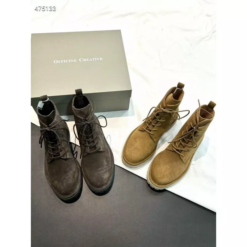 牛皮短靴DANDT時尚牛反絨橡膠大底中性風格短靴（24 NOV LUC)同風格請在賣場搜尋-外銷女鞋