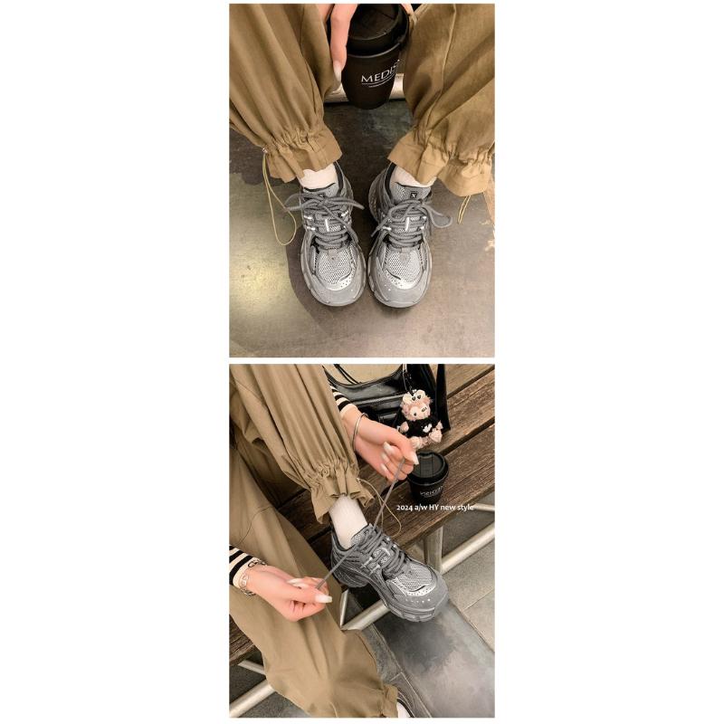 厚底休閒鞋DANDT時尚原色混搭透氣老爹休閒鞋（24 DEC BHS）同風格請在賣場搜尋-歐美女鞋