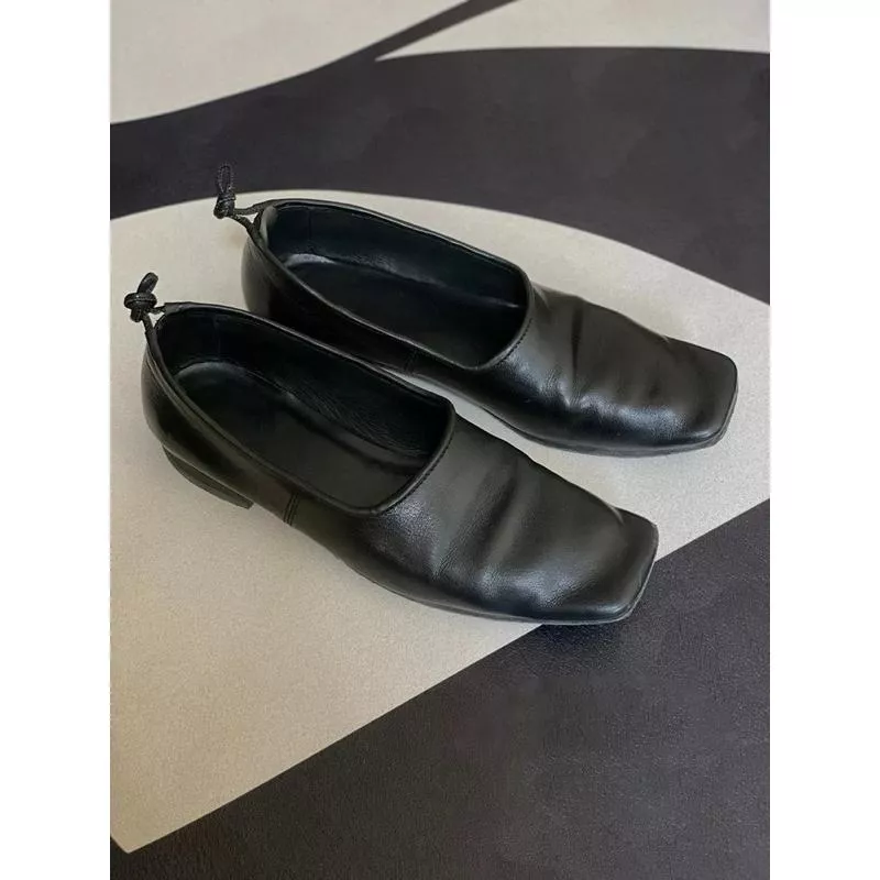 真皮低跟鞋DANDT時尚羊皮方頭套腳低跟平底鞋（25 JAN TA）同風格請在賣場搜尋-歐美女鞋