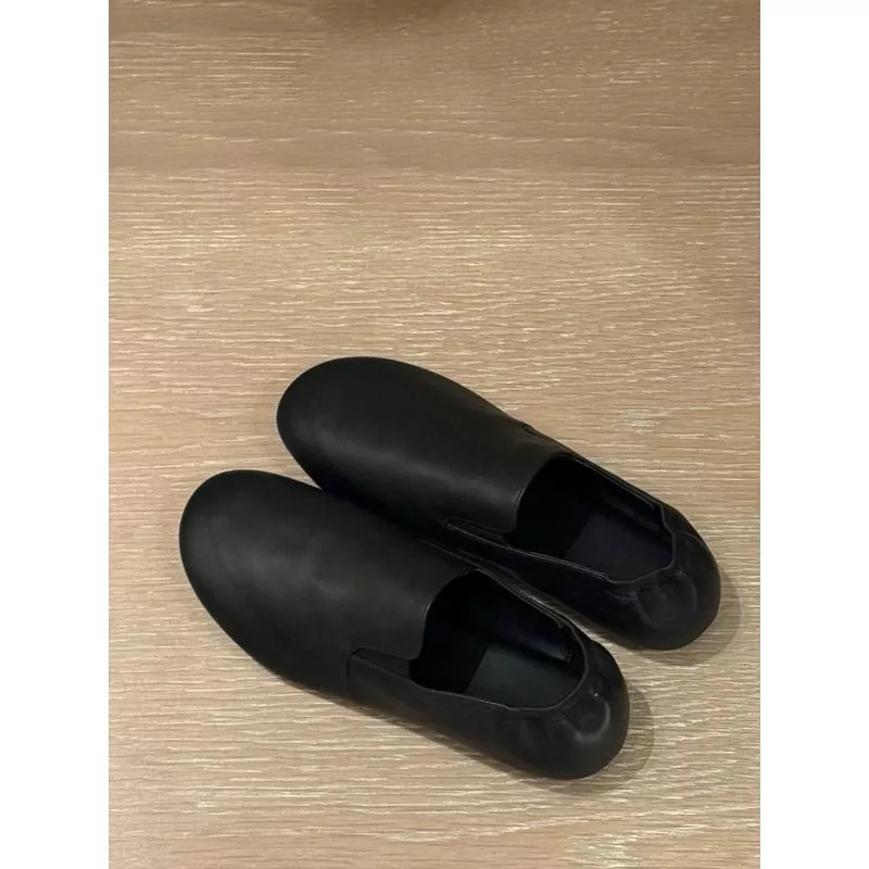 真皮樂福鞋DANDT時尚牛皮鬆緊套腳文藝慵懶樂福鞋（25 JAN TA）同風格請在賣場搜尋-歐美女鞋