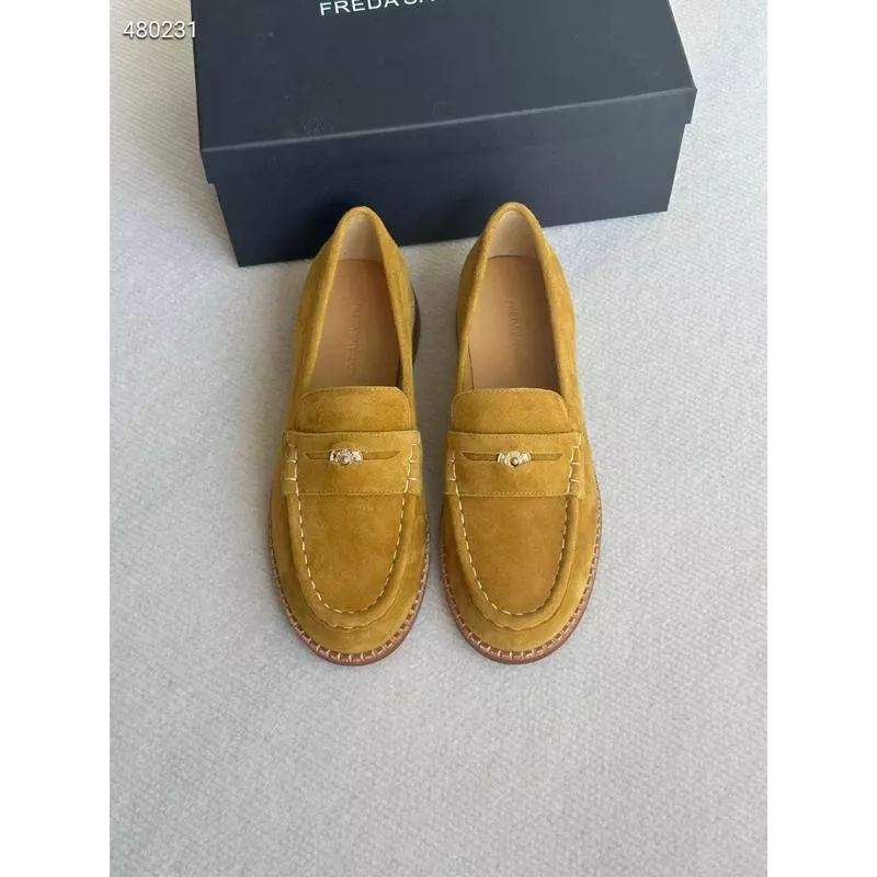 真皮樂福鞋DANDT時尚羊反絨低調簡約質感樂福鞋（24 DEC LUC FREDA）同風格請在賣場搜尋-外銷女鞋