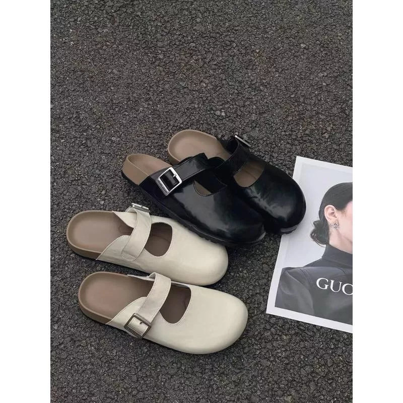 半拖涼鞋DANDT潮流勃肯風韓版釦帶挖空涼鞋（25 MAR WXY 10-2）同風格請在賣場搜尋華流女鞋