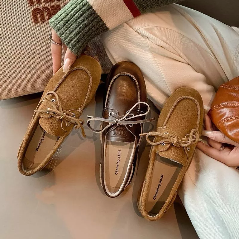 真皮紳士鞋DANDT時尚牛翻皮做舊擦色帆船鞋（25 FEB LON）同風格請在賣場搜尋歐美女鞋