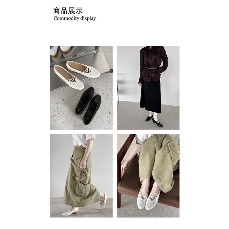 真皮單鞋DANDT時尚壓花羊皮法式復古交叉帶低跟鞋（25 APR LON）同風格請在賣場搜尋-歐美女鞋