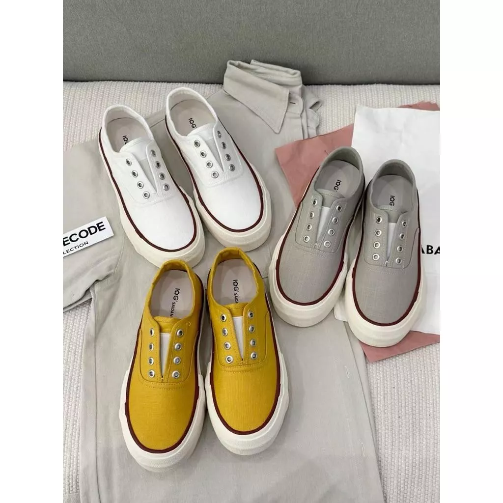 樂福帆布鞋DANDT潮流免繫帶套腳百搭帆布休閒鞋（25 JUN WXY)同風格請在賣場搜尋-華流女鞋