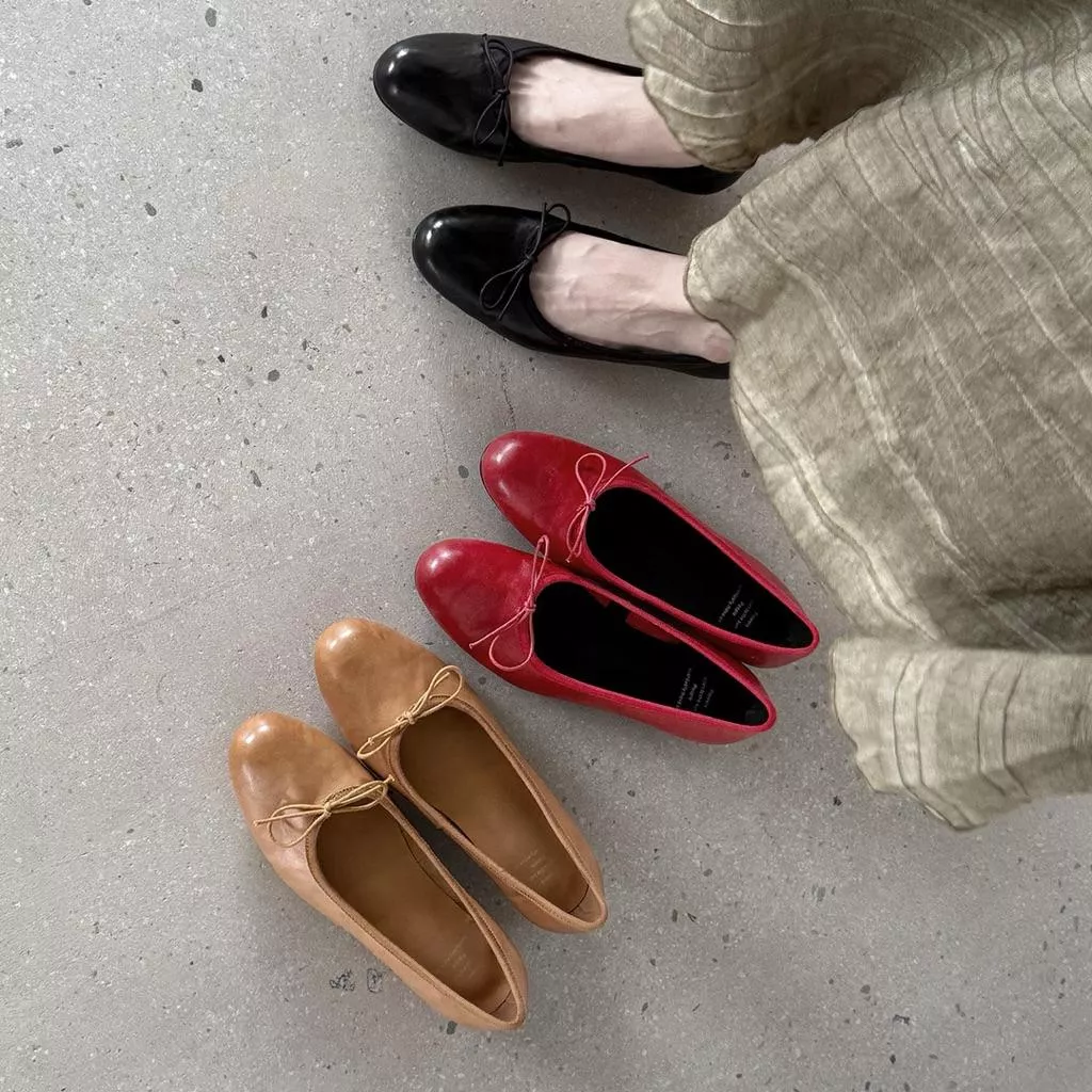 真皮娃娃鞋DANDT時尚水洗牛皮蝴蝶結圓頭平底娃娃鞋（25 SEP BHS)同風格請在賣場搜尋-歐美女鞋