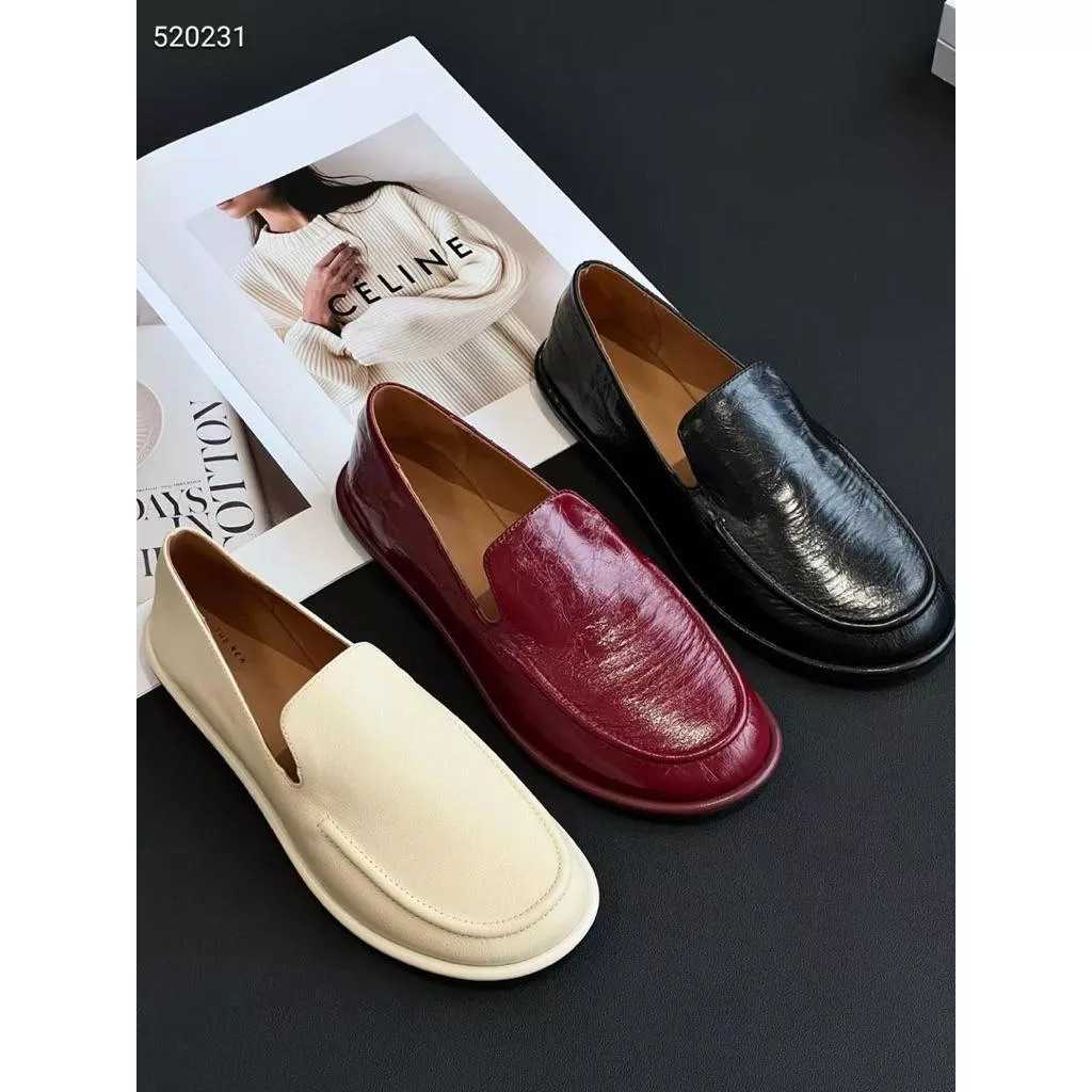 漆皮樂福鞋DANDT時尚羊漆皮皺摺套腳舒適樂福（25 JUL AUG)同風格請在賣場搜尋-外銷女鞋