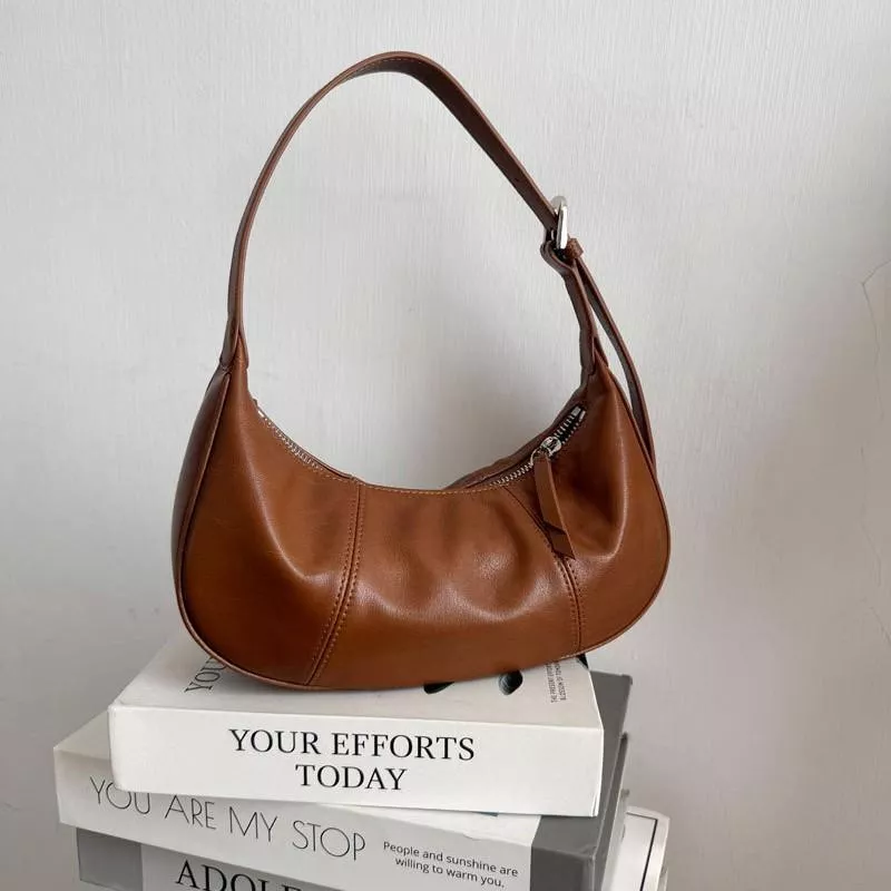 DANDT 小衆真皮包~四季通用~植鞣頭層牛皮腋下包單肩包斜跨實用真皮女包(23 JULY THU) 歐美包款