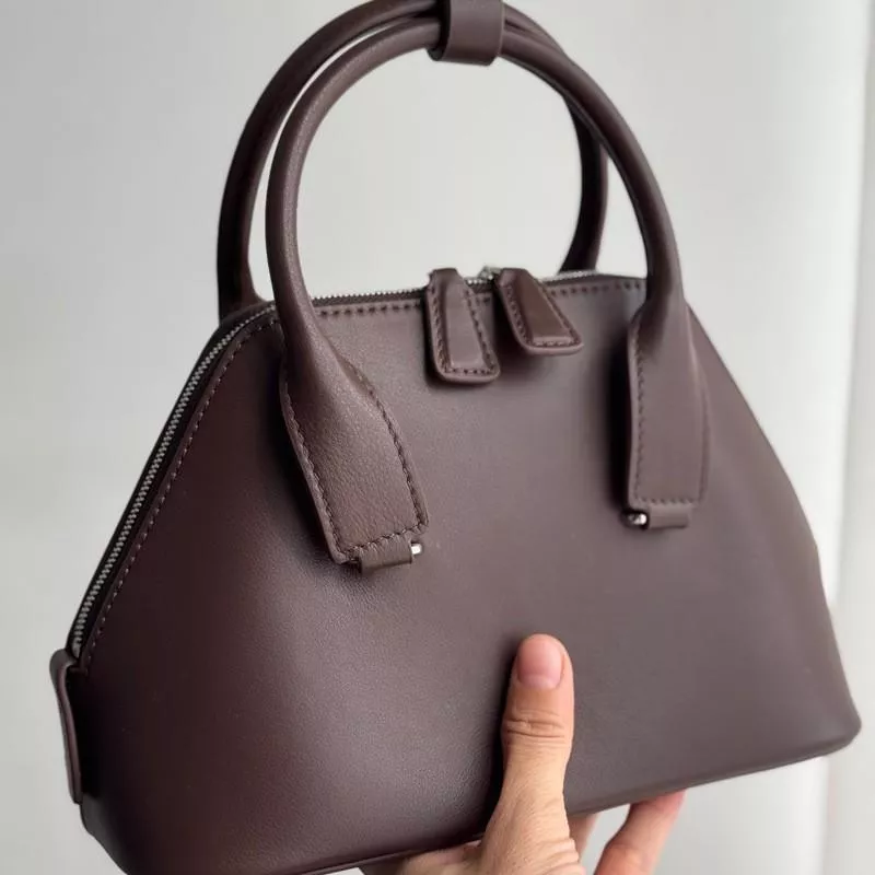 DANDT 裏外全真皮~迷你小衆手提貝殼包頭層牛皮包手拎包(23 JULY THU) 歐美包款