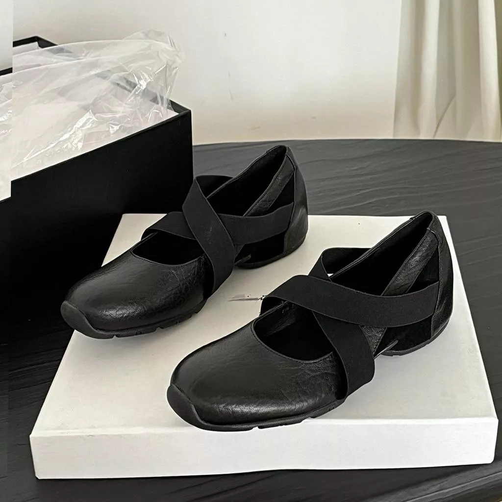 真皮單鞋DANDT時尚羊皮法式瑪麗珍交叉帶圓頭休閒鞋（26 FEB LON)同風格請在賣場搜尋-歐美女鞋