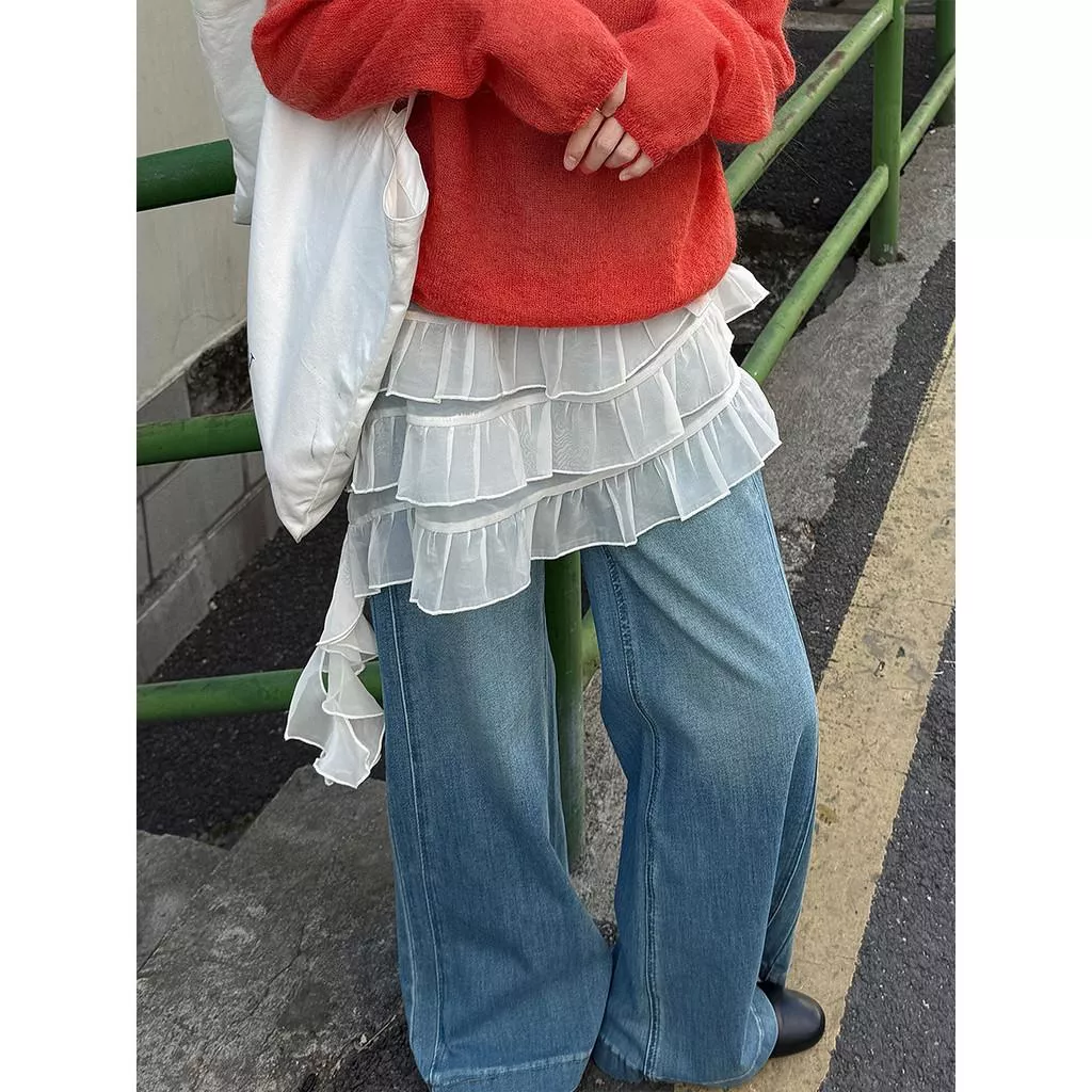 DANDT 法式溫柔風不規則荷葉邊無袖上衣女26早春疊穿背心裙89025(26 MAR LUC)