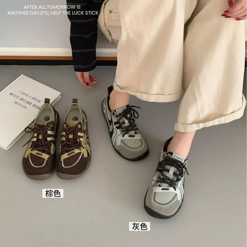 DANDT德訓鞋女秋季2026新款百搭小衆設計感透氣舒適百搭內增高運動鞋女(26 AUG SOU)