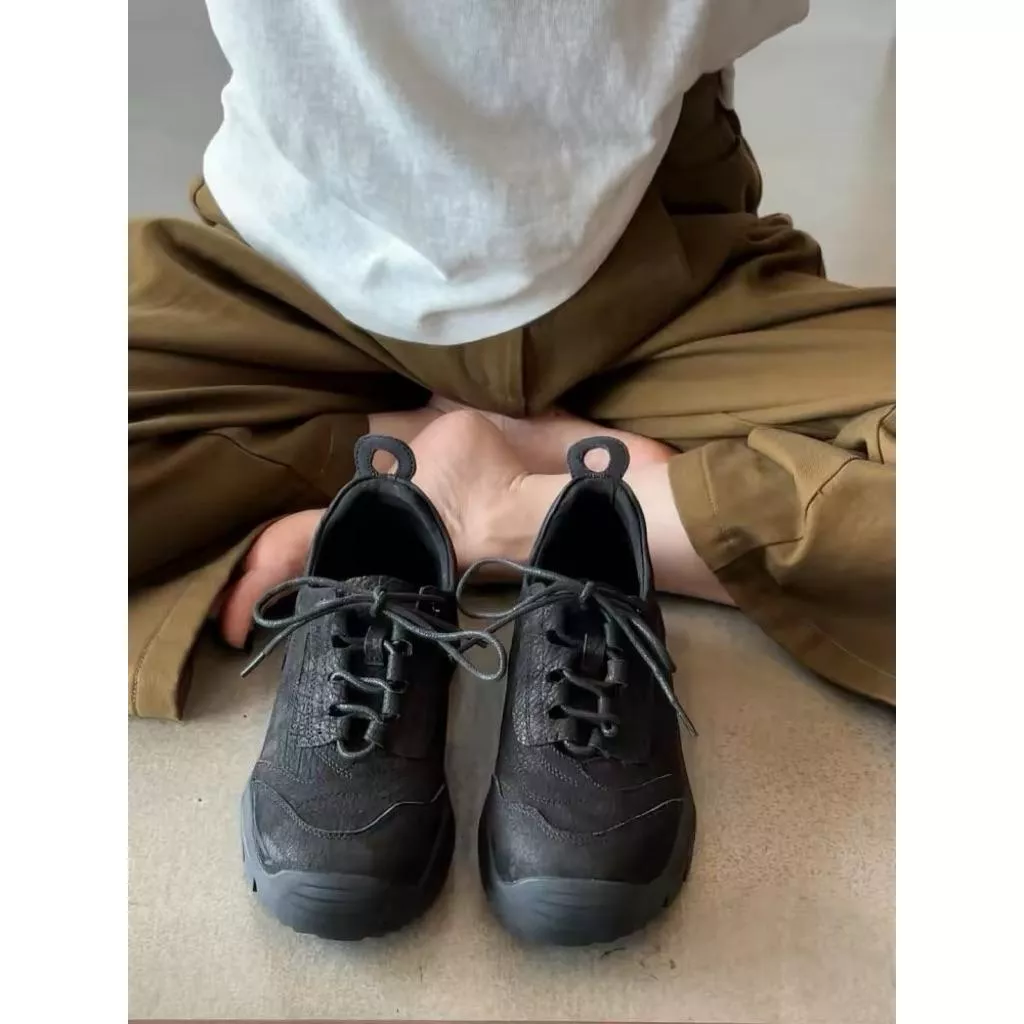 真皮休閒鞋DANDT時尚牛皮圓頭實穿百搭繫帶休閒鞋（26 OCT TA)同風格請在賣場搜尋-歐美女鞋