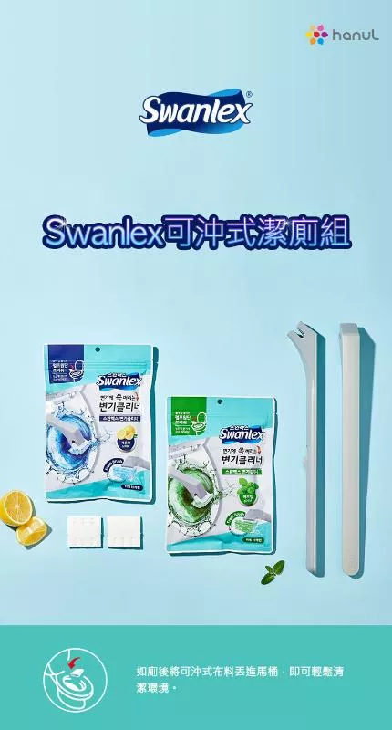 韓國 Swanlex 可沖式潔廁組