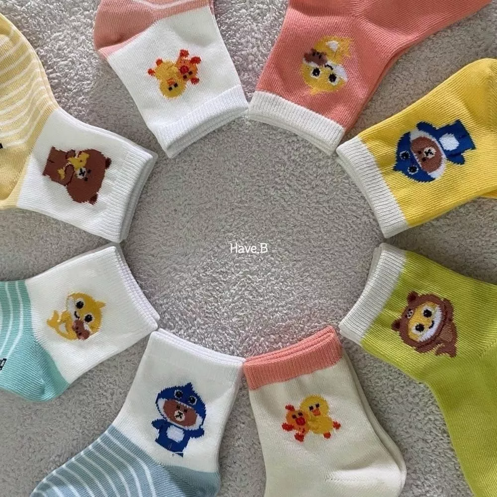 Have.B baby shark x Line聯名襪組 4入組