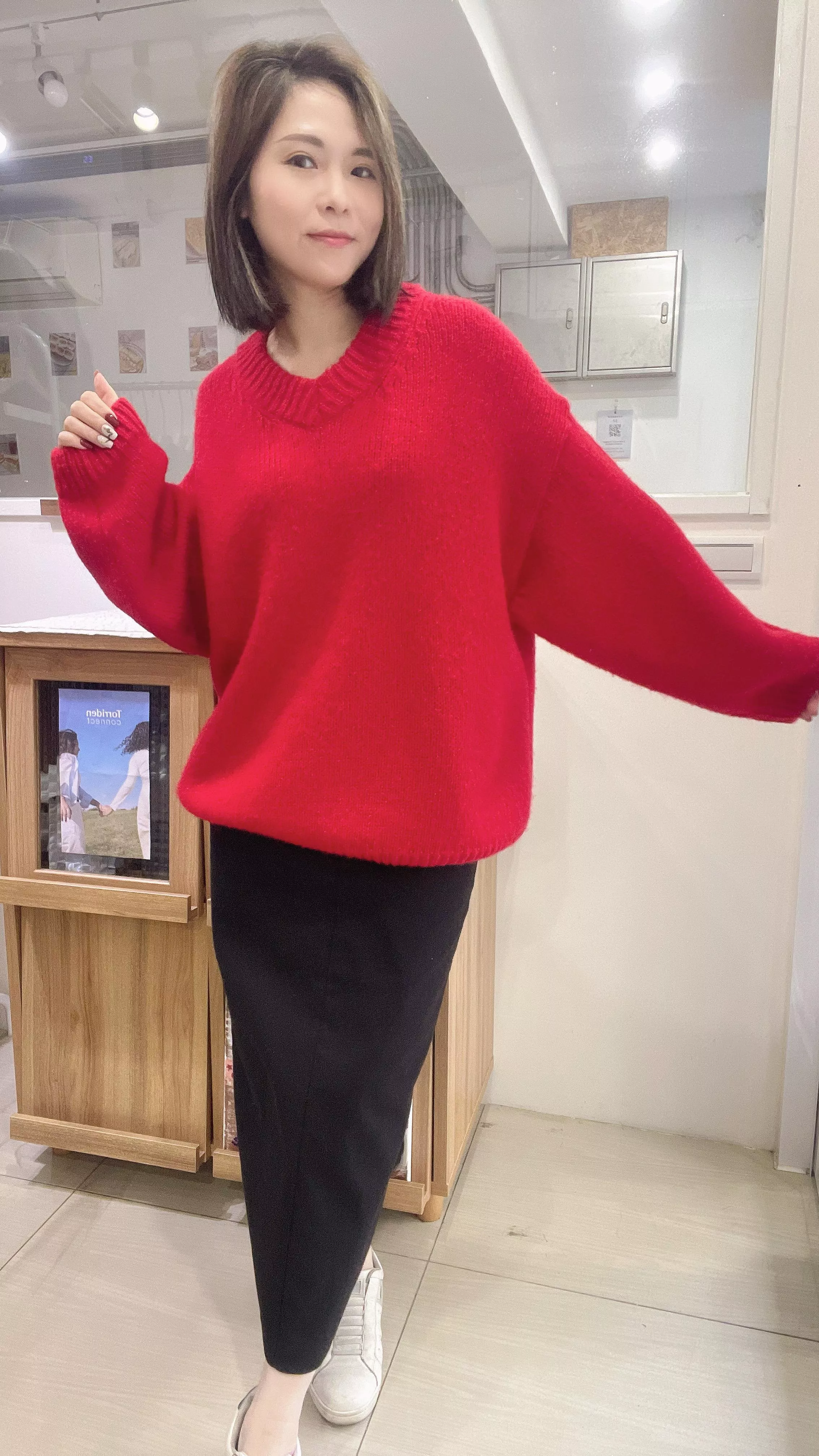 V小臉鬆弛感毛衣