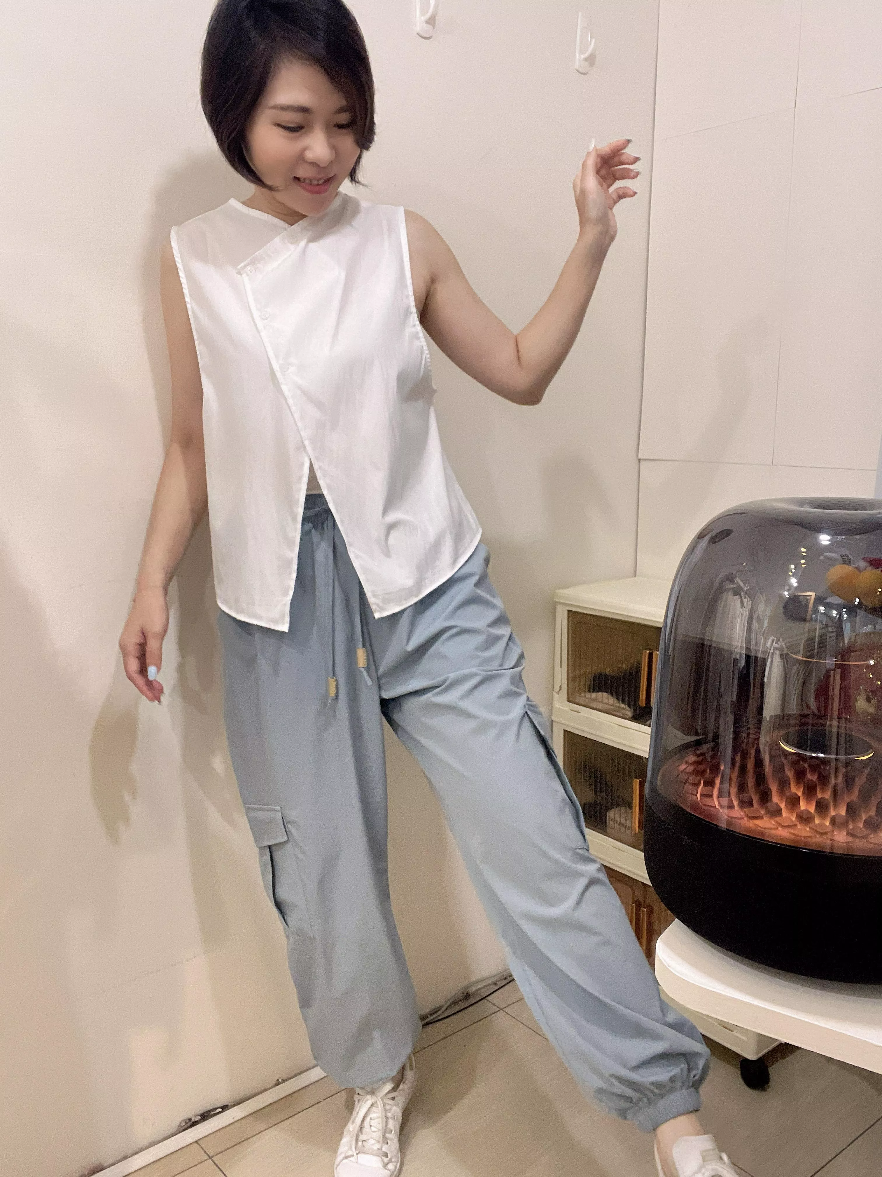 夏天工裝長褲薄涼版