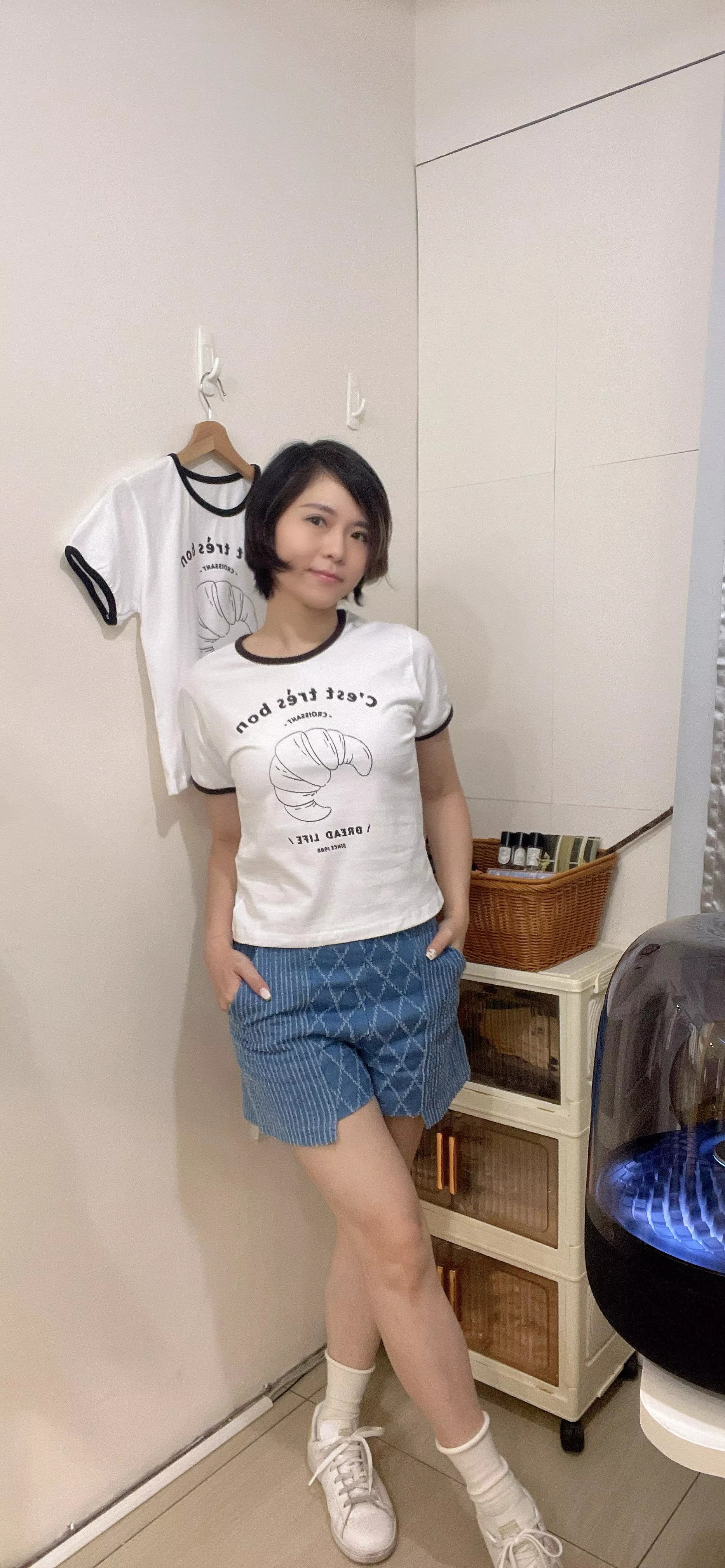 牛角麵包短T