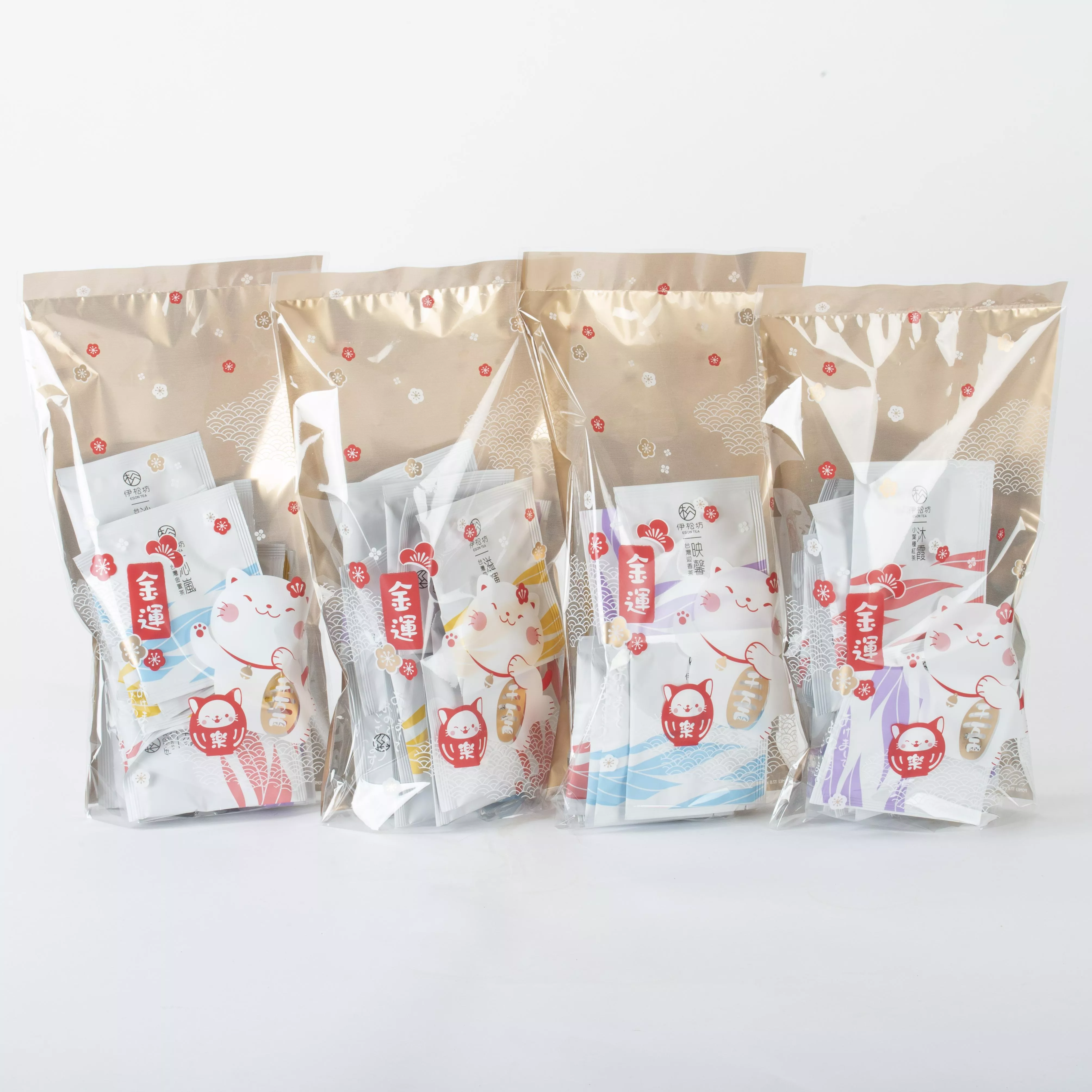 茶香四溢，伊松坊嚴選四種立體茶包，讓您品味不同風味(3g16入)