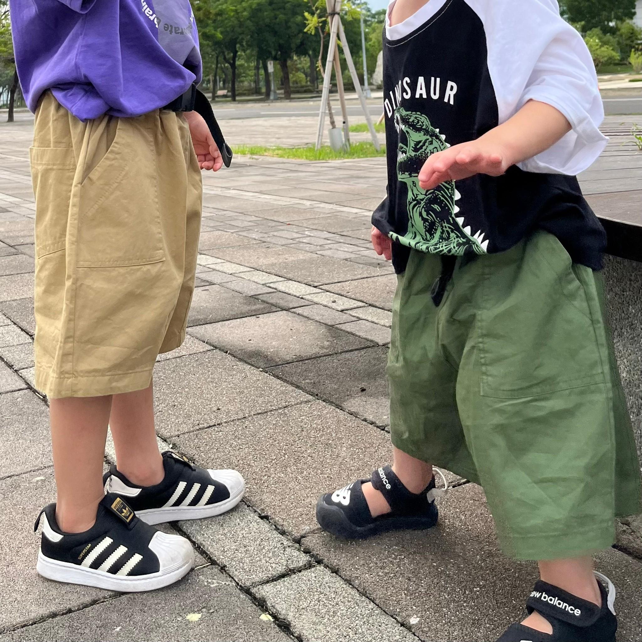 ＂現貨＂五分織帶扣環工裝褲